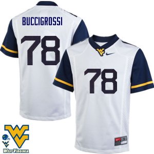 Men's West Virginia Mountaineers NCAA #78 Jacob Buccigrossi White Authentic Nike Stitched College Football Jersey RF15S63TI